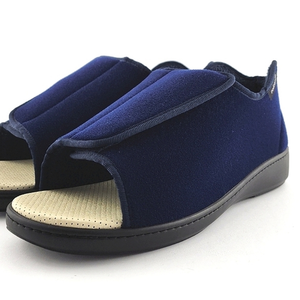 Podowell Men's Blue Alexis Hi-Top Slippers Antibacterial Washable Size 42 - Picture 3 of 15